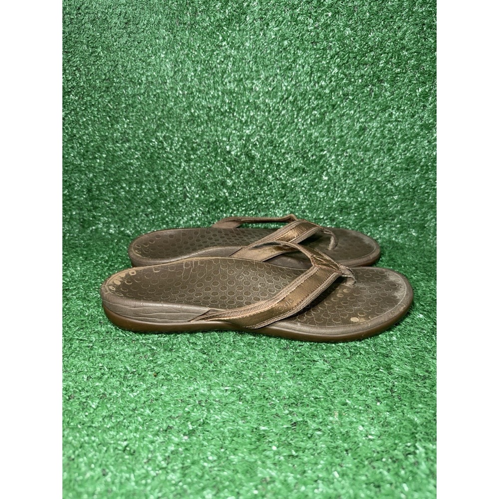Vionic Sandals Womens Size 10 Tide II Brown‎ Orthotic Beach Comfort Flip Flops